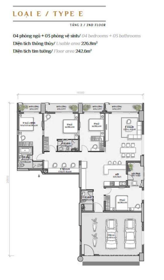 Bán nhanh căn góc siêu phẩm skylinked villa celadon city 4pn 4wc 242m2 giá 22 tỷ