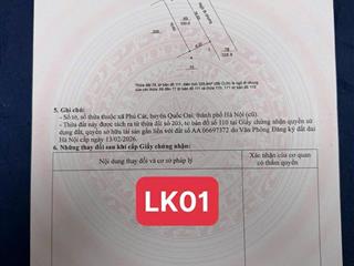 Bán gấp lô góc 100m2 xã phú cát cách ql21 chỉ 500m đường xe tải tránh xe con giá chỉ 4,3 tỷ.