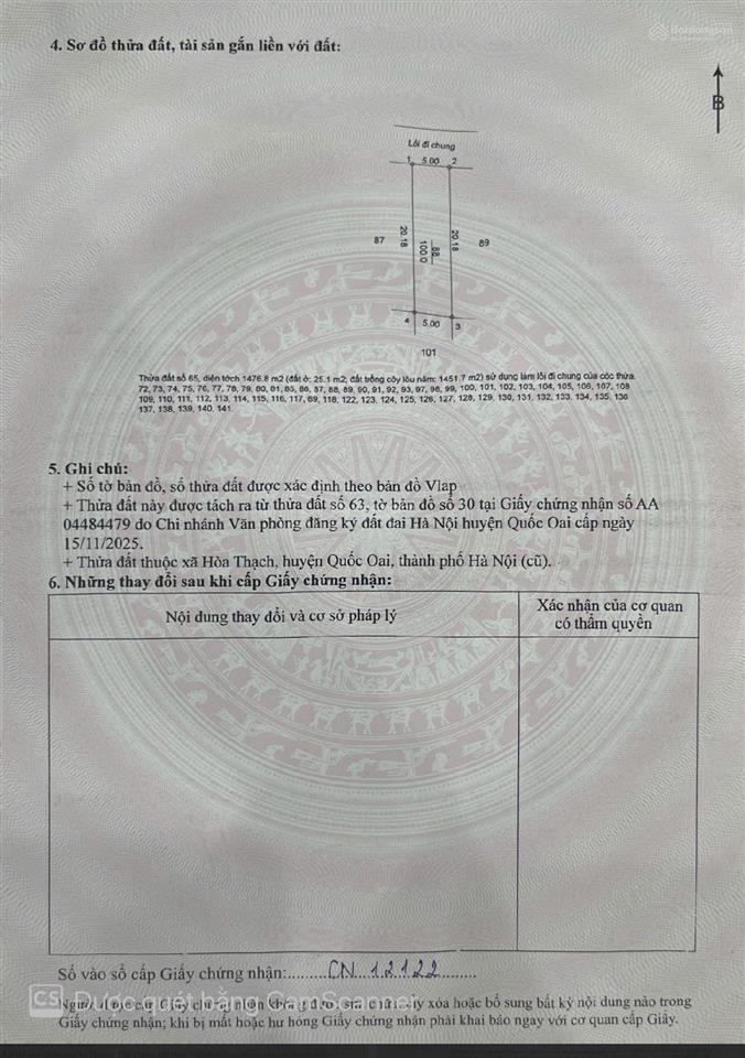 Lô đẹp 100m mt 5m cạnh khu y tế phú cát đầu tư chỉ 2,7 tỷ