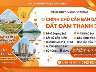 [giá rẻ] chủ cần bán gấp đất đàm thanh 7  96m2  gần hồ,gần công viên giá nhỉnh 3 tỷ