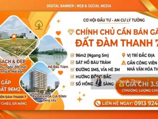 [bán gấp  lô sạch đẹp hiếm hoi] đất mt đường đàm thanh 7 sát hồ bàu tràm giá chỉ hơn 3 tỷ