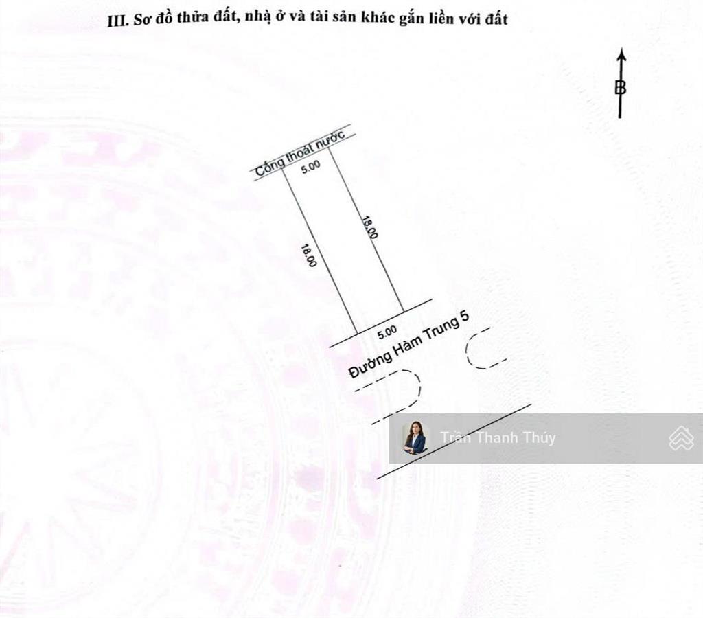 Chỉ 3,49 tỷ có ngay lô đất mt đường lớn hàm trung 5, hướng đông nam mát mẻ