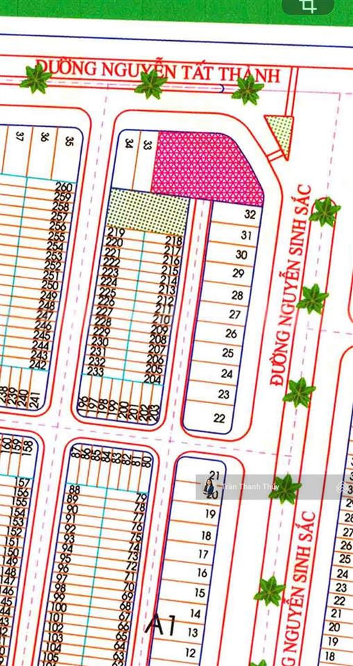 Cặp đất vàng phố biển 210m2 song song nguyễn sinh sắc  cách biển 150m | giá đầu tư