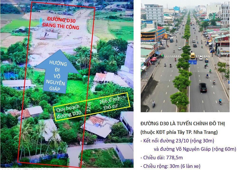 Bán đất mt đường d30  (30m) tuyến chính kết nối 23/10 với đại lộ võ nguyên giáp. sổ đỏ full thổ cư