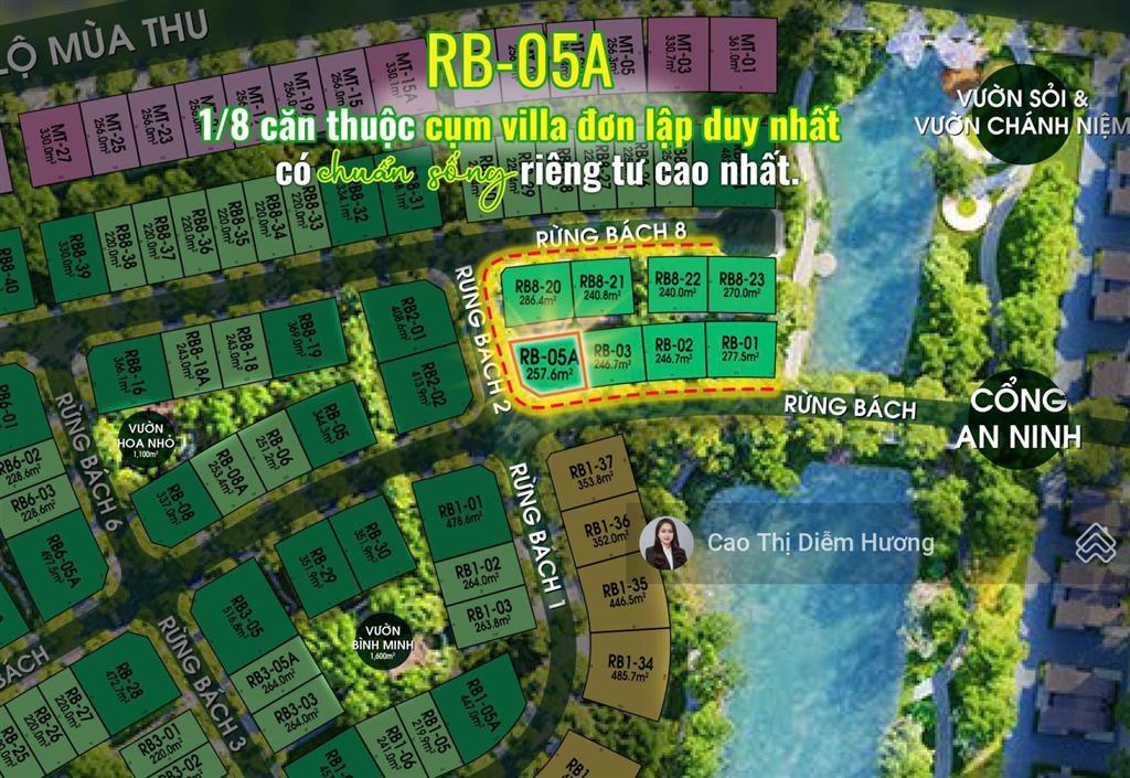 Hàng hiếm  biệt thự rừng đơn lập góc 2 mặt tiền hot nhất eco retreat giá 19,3 tỷ gần hồ thiên nga