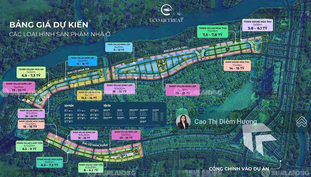 Chính chủ bán căn townhouse nhà phố mùa thu home retreat của eco giá 5,8 tỷ, vay tự do