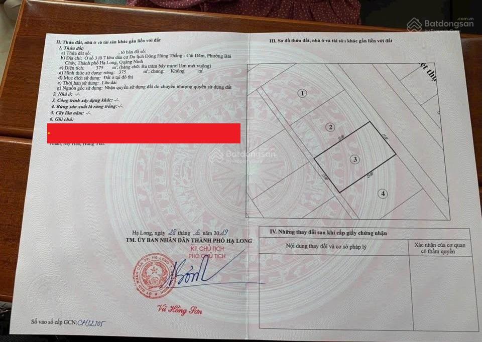 Bán đất biệt thự đông hùng thắng, trung tâm du lịch bãi cháy, cần bán gấp