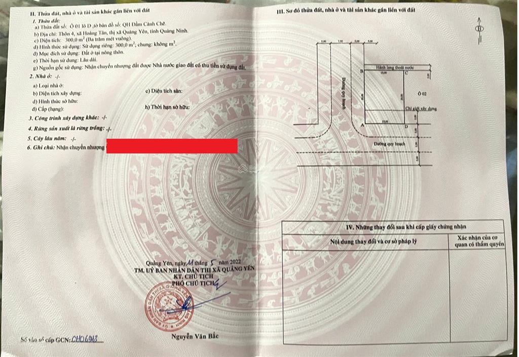 Cần bán gấp lô đất cành chẽ, 2 mặt tiền, đối diện vinhome hạ long xanh.