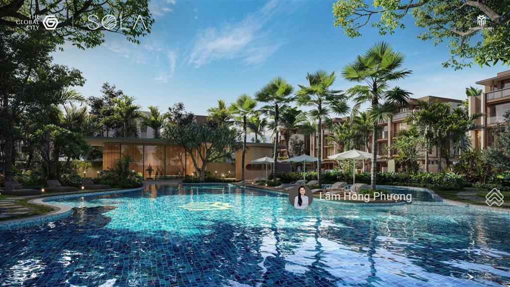 Bán biệt thự song lập 8x19m2 sola đảo ánh dương quận 2 giá 59tỷ, căn đẹp cạnh công viên và hồ bơi