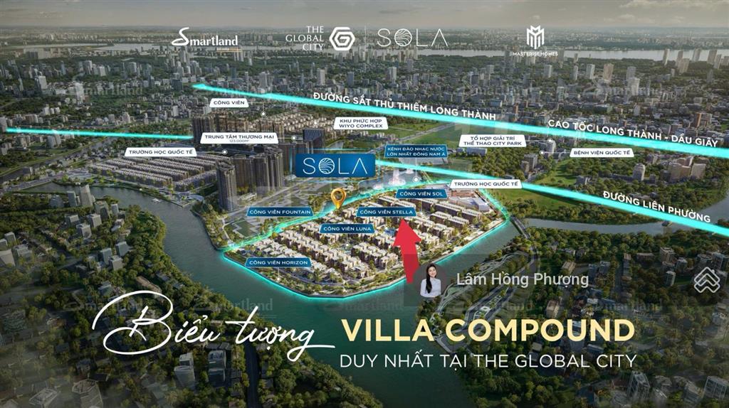 Bán biệt thự song lập 8x19m2 sola đảo ánh dương quận 2 giá 59tỷ, căn đẹp cạnh công viên và hồ bơi