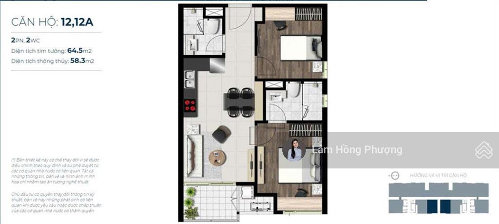 Bán căn hộ cao cấp sky89 quận 7, diện tích 64.5m2 giá 4.95tỷ có sẵn sổ hồng  0939 220 ***