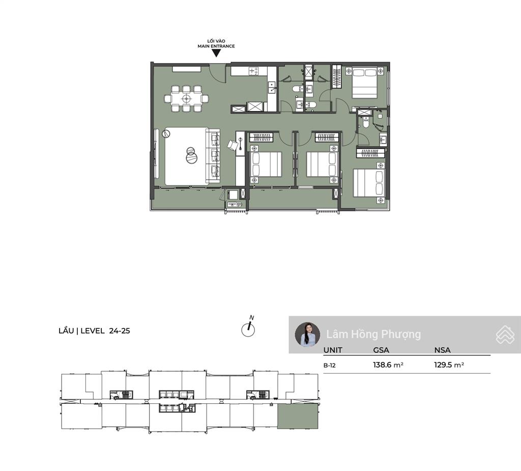 Cắt lỗ 1.5 tỷ căn hộ 4pn diện tích 138m2 lumière midtown giá 19.9 tỷ  0939 220 *** ms. phượng