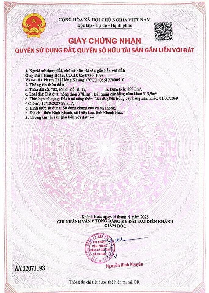 Bán đất mặt tiền quốc lộ 27c, 2 mặt tiền trước sau. gần các kđt diên thạnh mới. 7.2 tỷ đồng