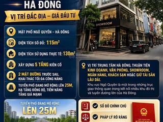 Siêu phẩm mặt phố ngô quyền  hà đông  vị trí đắc địa  giá đầu tư