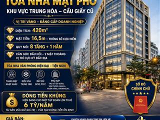 Siêu phẩm tòa nhà mặt phố khu vực trung hòa cầu giấy cũ