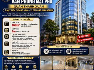 Bán tòa văn phòng mặt phố quận thanh xuân 2 mặt tiền thoáng sáng vị trí vàng kinh doanh.