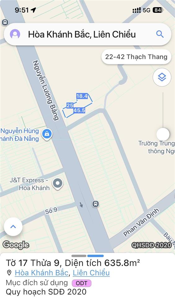 Bán đất đường nguyễn lương bằng  liên chiểu
