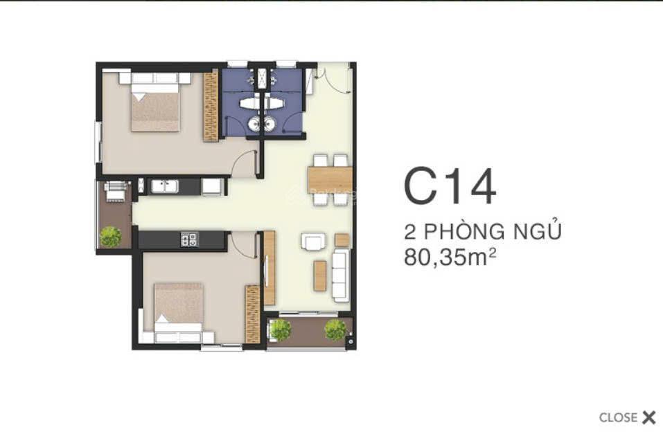 Chuyển công việc, cần bán lại căn góc 2pn 2wc 80m2 moonlight boulevard nhà mới
