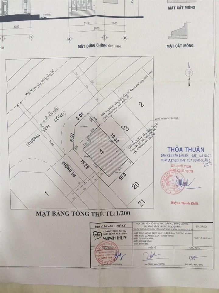 Bán gấp lô đất hiếm, góc 2mt sông, mt lê hữu kiều, dt 10x20, sổ hồng cá nhân, giá đầu tư 315tr/m2
