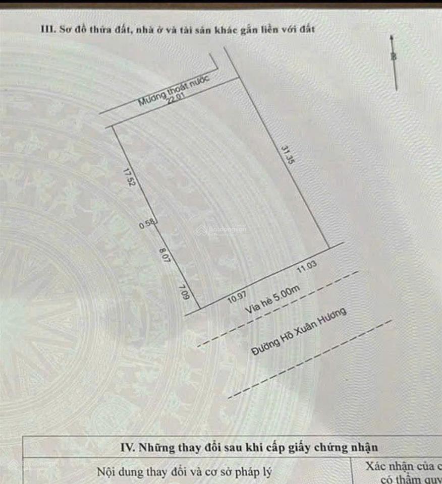 Bán lô góc 2 mặt tiền hồ xuân hương để xây khách sạn và homestay