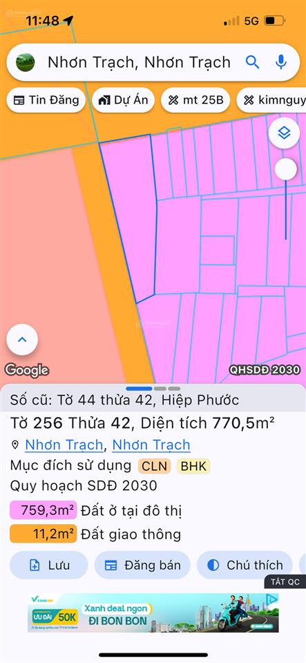 Đất mặt tiền tôn đức thắng ở hiệp phước, nhơn trạch, thích hợp làm showroom xe.