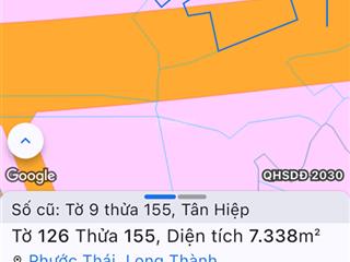 Đất mặt tiền 770b ở phước thái, long thành, mặt tiền rộng 100m, giá đầu tư