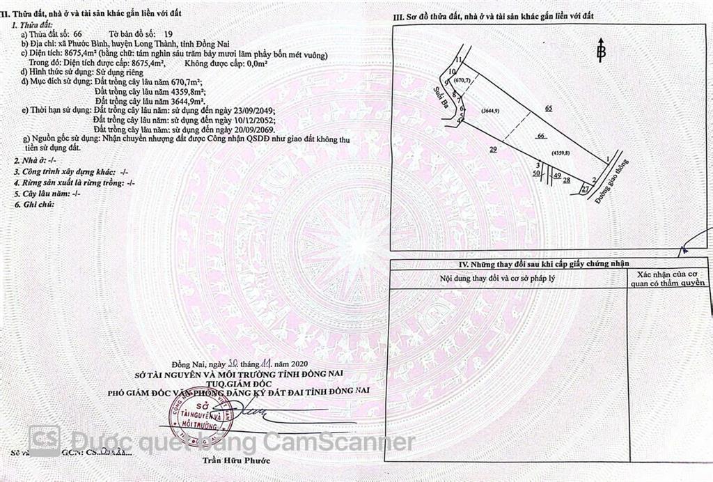 Đất mặt tiền 51c, view hồ ở phước bình cũ, đường nhựa oto đi, shr thổ cư sẵn, giá bao rẻ.