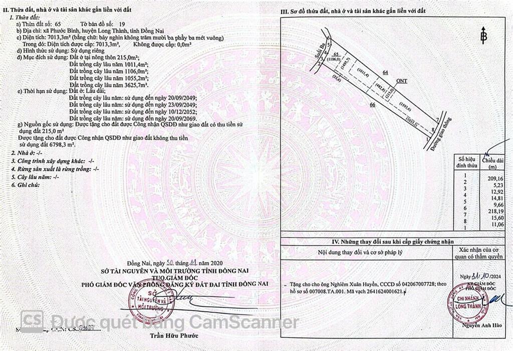 Đất mặt tiền 51c, view hồ ở phước bình cũ, đường nhựa oto đi, shr thổ cư sẵn, giá bao rẻ.