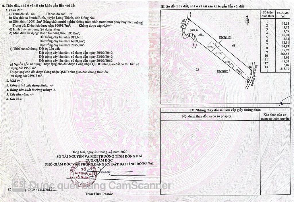 Đất mặt tiền 51c, view hồ ở phước bình cũ, đường nhựa oto đi, shr thổ cư sẵn, giá bao rẻ.