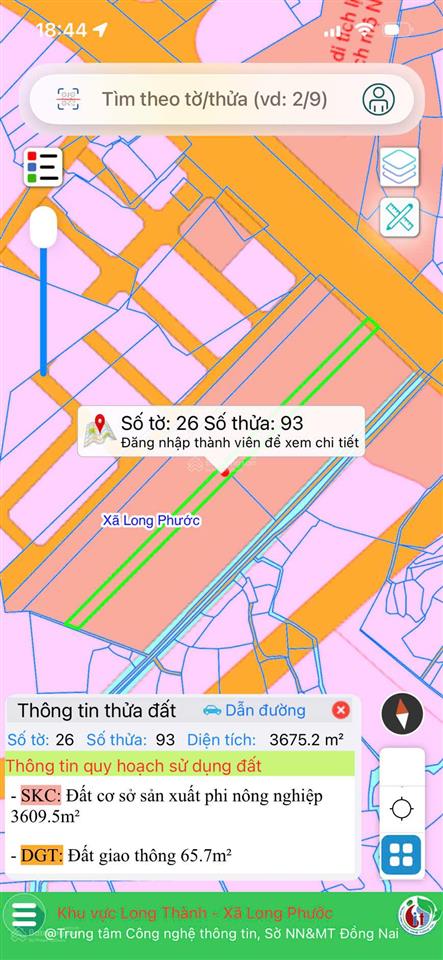 Đất mt quốc lộ 51 ở long phước, ngay trước sân bay long thành, thích hợp kho bãi