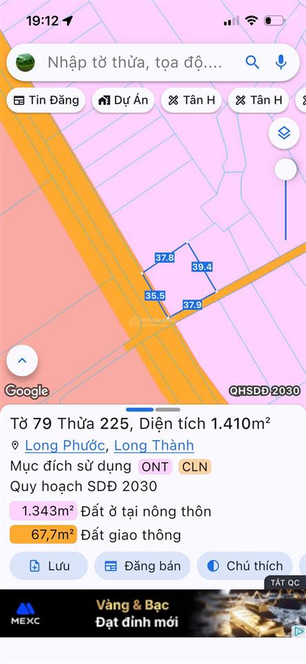 Đất 2 mặt tiền cụm kcn long phước ngay tđc, shr thổ cư sẵn, giá dtu.