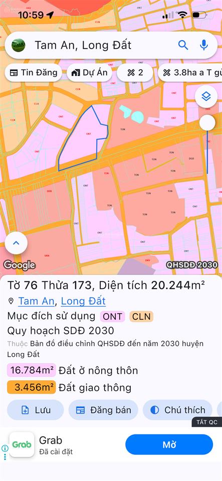 Đất long điền, tphcm, đất 4 mặt tiền đường nhựa thích hợp làm kho bãi hay phân lô.