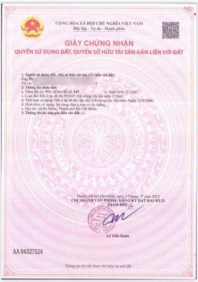💥BÁN ĐẤT GIÁ F0 5x24 SỔ RIÊNG SẴN SAU CHỢ XTT