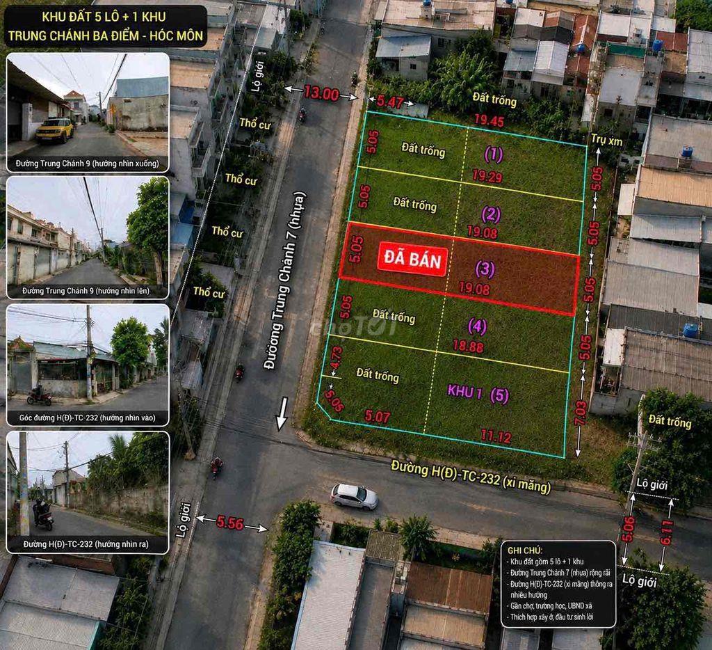 👉100m2 THỔ CƯ 5x20 SỔ SẴN👉 NGÃ TƯ TRUNG CHÁNH