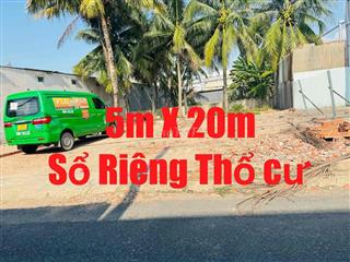 👉100m2 THỔ CƯ 5x20 SỔ SẴN👉 NGÃ TƯ TRUNG CHÁNH