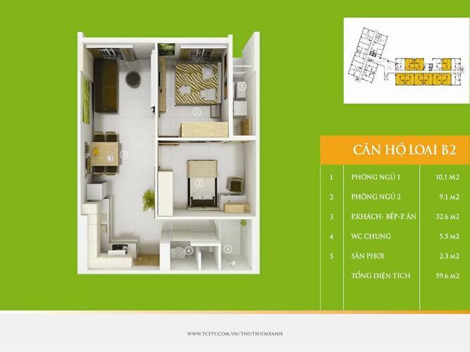 Cho thuê căn hộ chung cư thủ thiêm xanh nguyễn duy trinh, quận 2, 2pn, giá 8tr/th