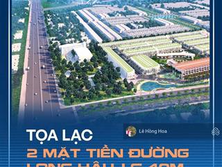 Mở bán gđ 2đất nền sài gòn village long hậu ngay mặt tiền đt826e sổ đỏ trao tay chỉ từ 1,5tỷ/nền