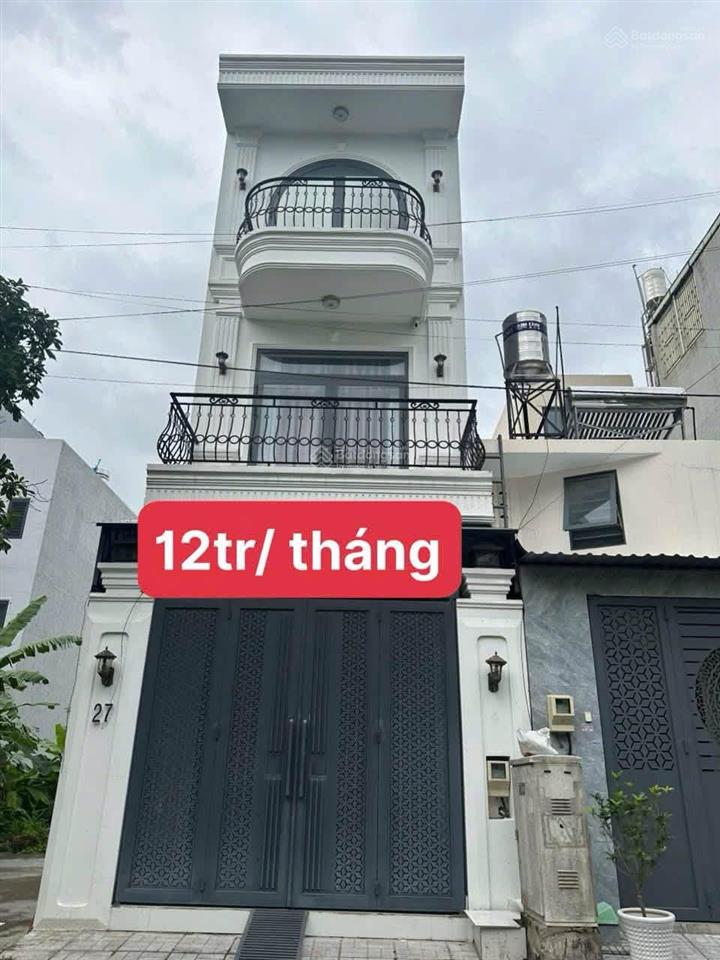 Nhà sạch sẽ khang trang kdc văn minh đường xe hơi 2 lầu 3pn nguyễn duy trinh  giá 12 triệu