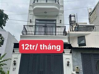 Nhà sạch sẽ khang trang kdc văn minh đường xe hơi 2 lầu 3pn nguyễn duy trinh  giá 12 triệu