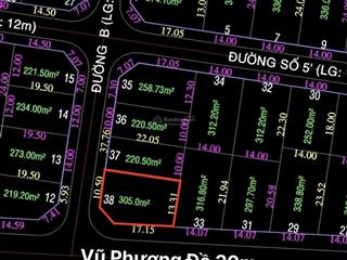 Bán nền biệt thự 305m2 vị trí góc 2 mặt tiền đường 20m và 12m  dự án thủ thiêm villa, quận 2