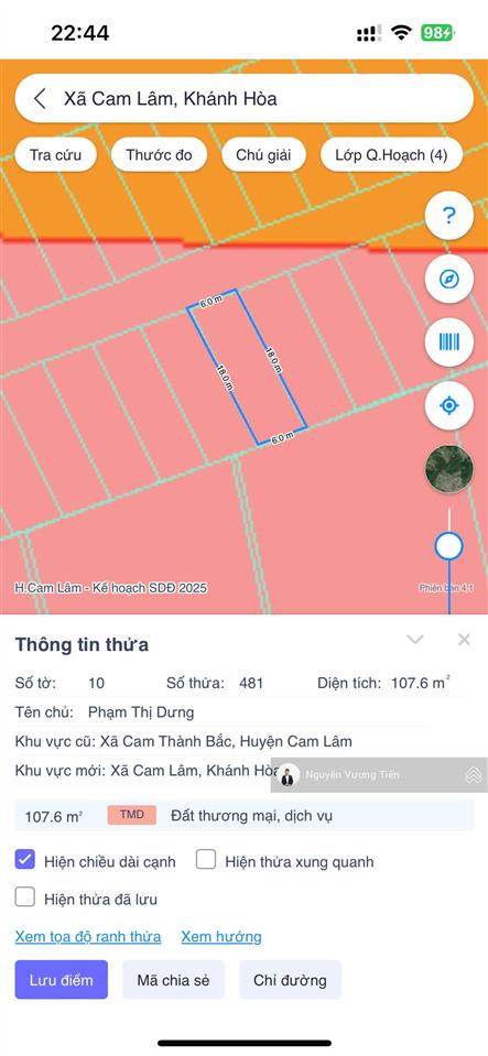 Đất cam thành bắc 108m² full thổ chỉ 555 triệu, cơ hội săn quy hoạch nhận tái định cư