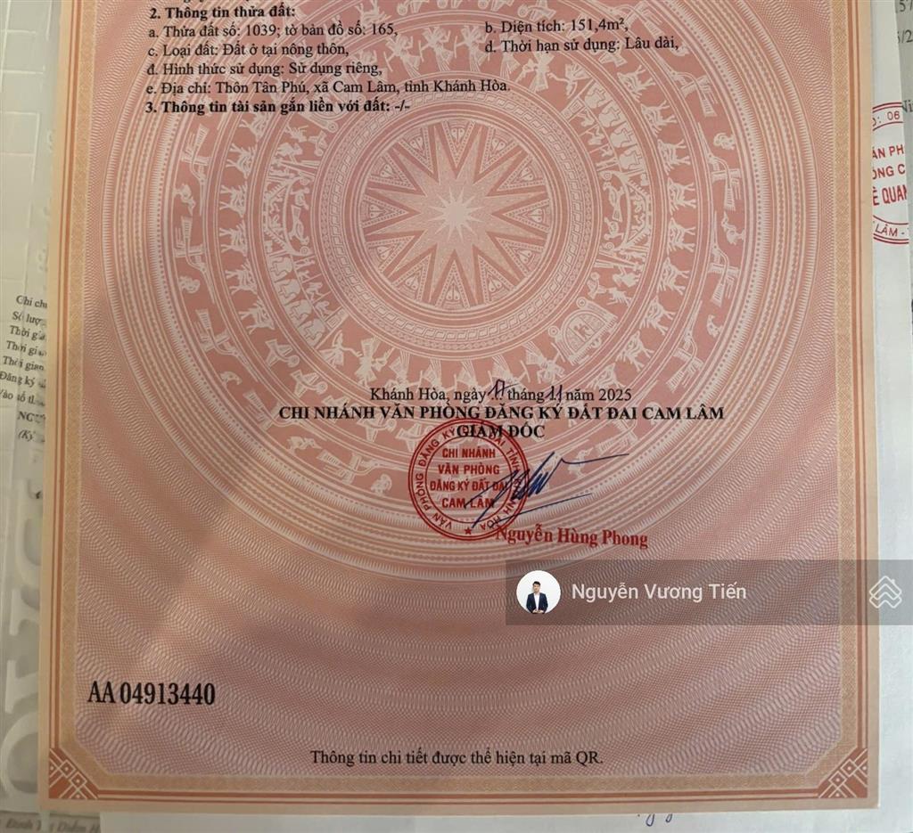 Đầu tư sinh lời đất quy hoạch full thổ cư 151,4m2 ngang 6m giá chỉ 1,05 tỷ