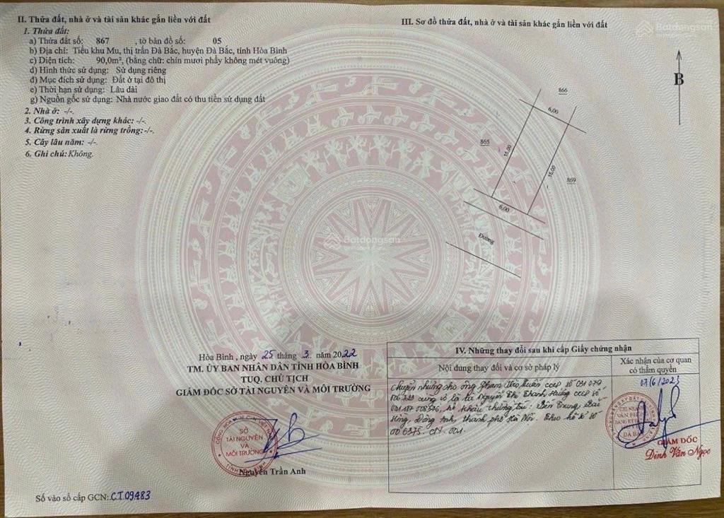 Bán lô liền kề sẵn sổ đỏ khu đô thị trung tâm huyện đà bắc