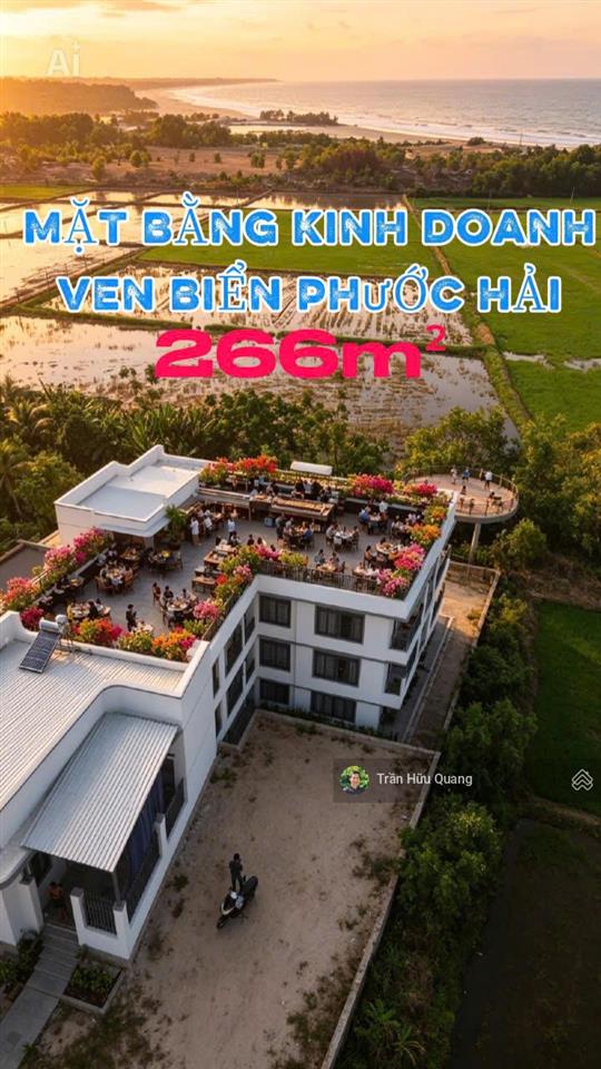 Bán đất phước hải  đất mặt tiền đường ven biển view biển 266m2