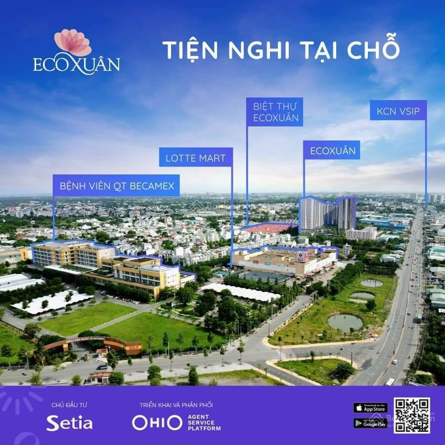 Cho thuê căn 2pn 2wc 67m2 eco xuân ngay lotte giá rẻ 6tr/tháng. nội thất cơ bản.  0386 602 ***