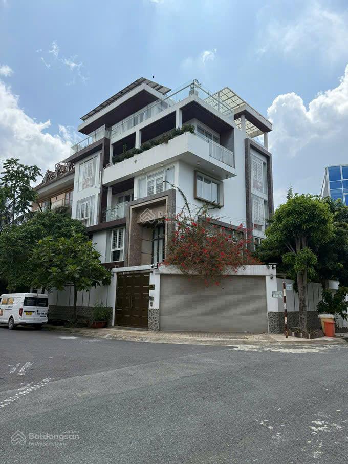 Bán biệt thự góc 2 mặt tiền kdc huy hoàng, thạnh mỹ lợi, 286,8m², hầm 5 tầng, giá 73 tỷ