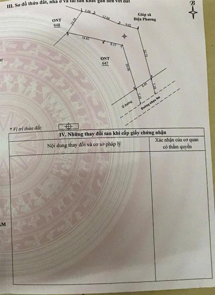 Bán lô đất dt 434 m2 (ngang 8,5m) mặt tiền đường nguyễn du  điện minh. giá 2,3 tỷ