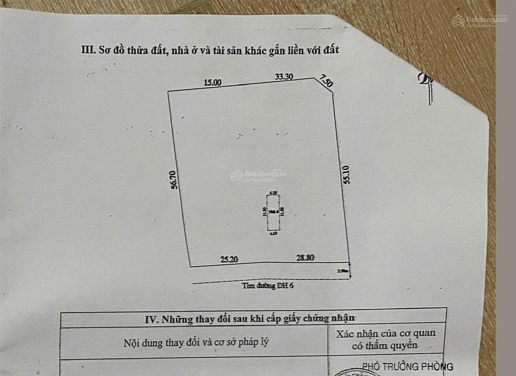 Bán lô đất hơn 1400 m2 (ngang 25m) view lúa đường dh6  duy xuyên