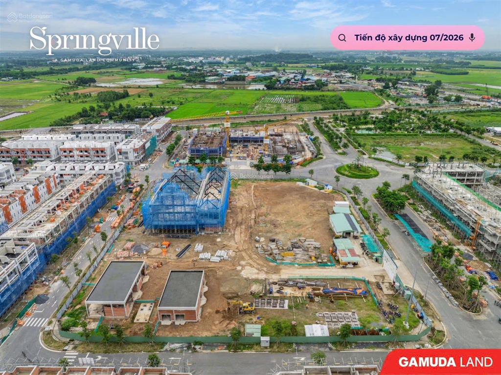 Spring ville tháng 10/2026 quỹ nhà phố chuyển nhượng 8 tỷ | sở hữu tài sản gần sân bay long thành