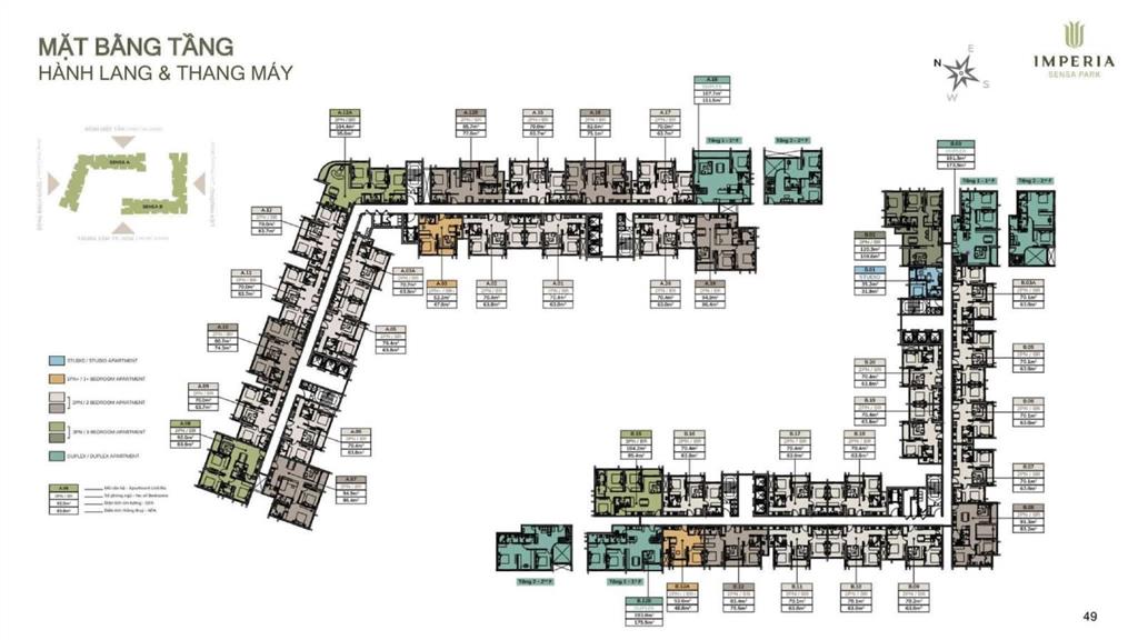 Giỏ hàng 3 phòng ngủ 95m2 imperia sensa park căn hộ giá hợp lý ngay đường liên phường  8,3 tỷ/căn